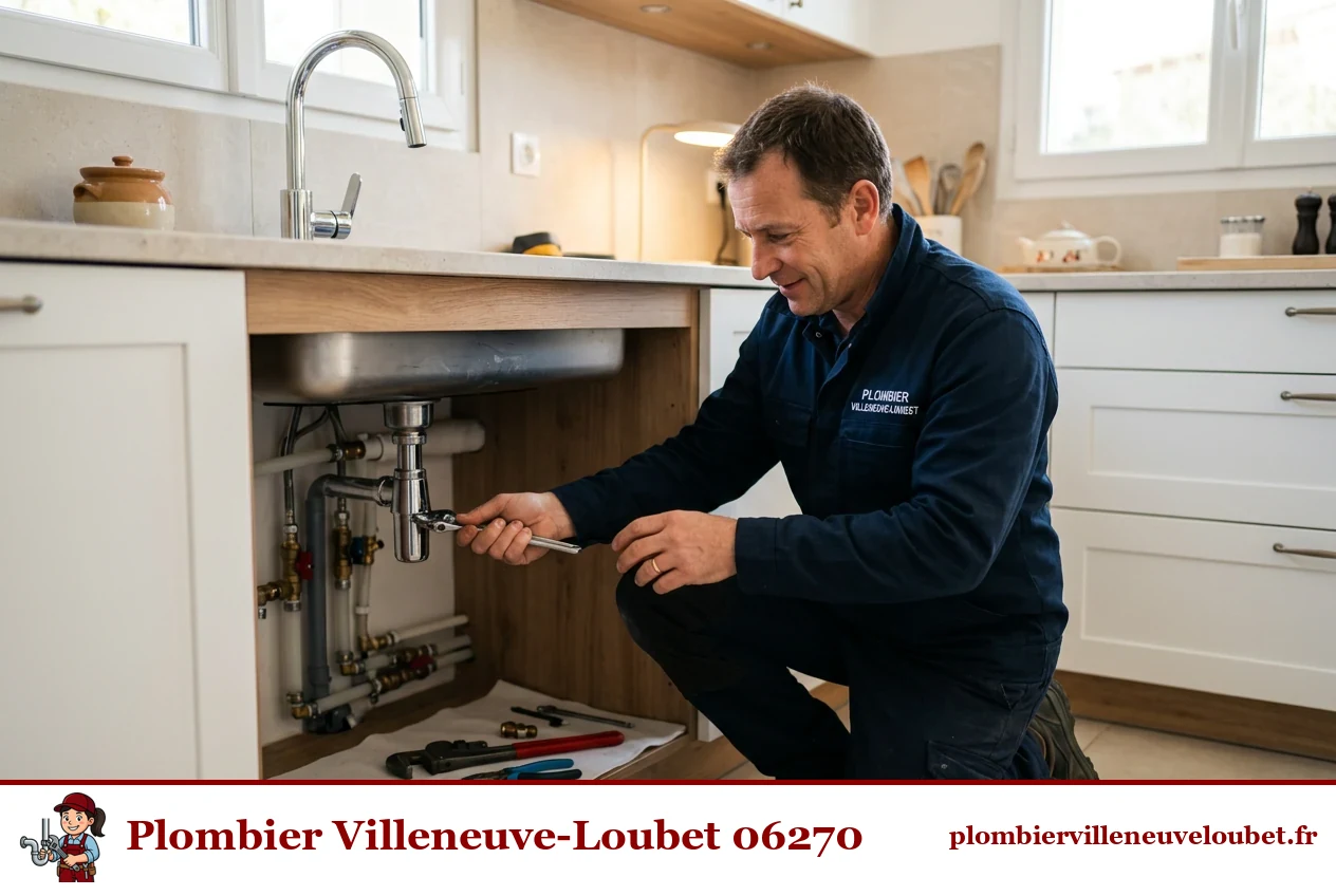 Artisan plombier local à Villeneuve-Loubet